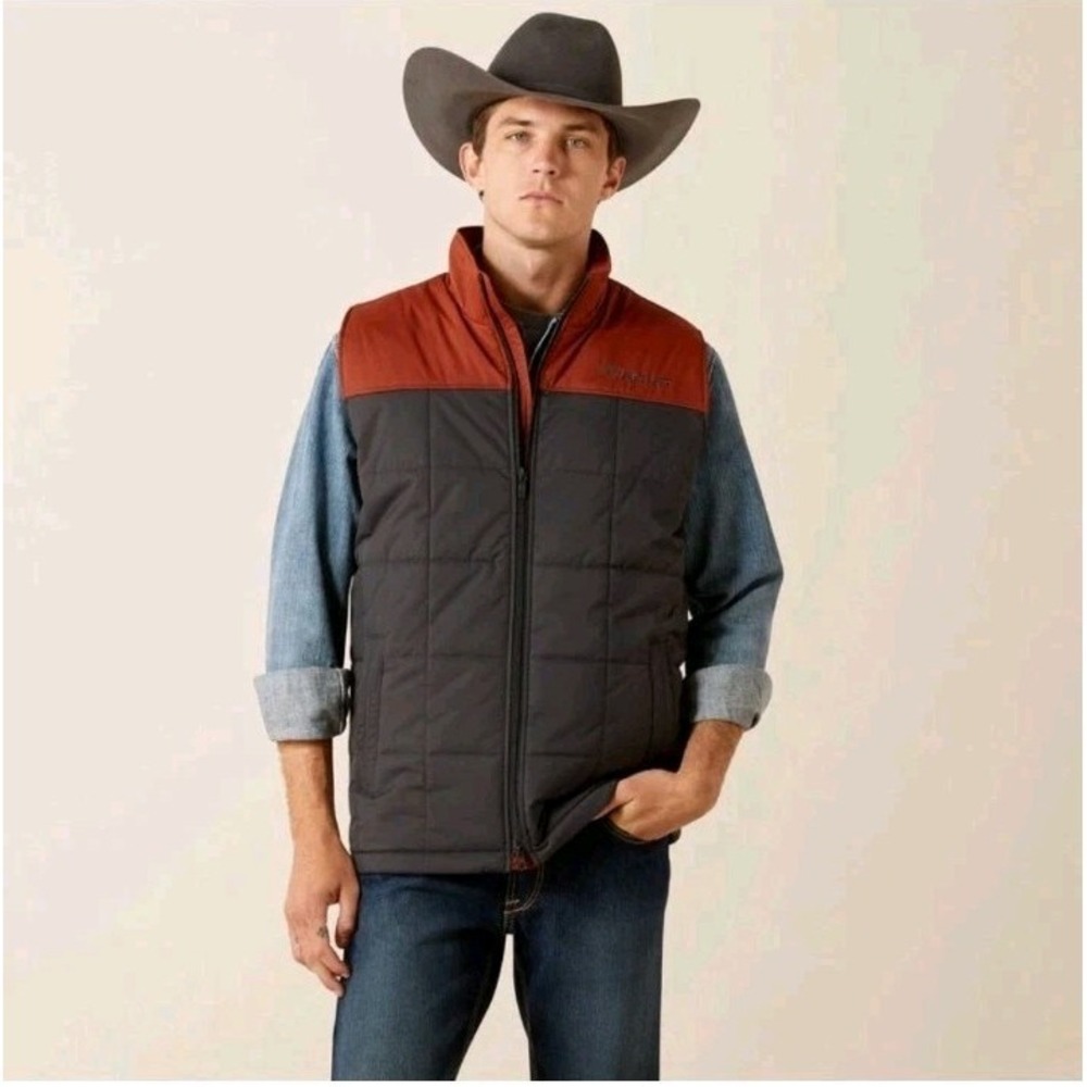 Ariat Crius Insulated Concealed Carry Vest Smoked Paprika/Phantom Mens XL Tall